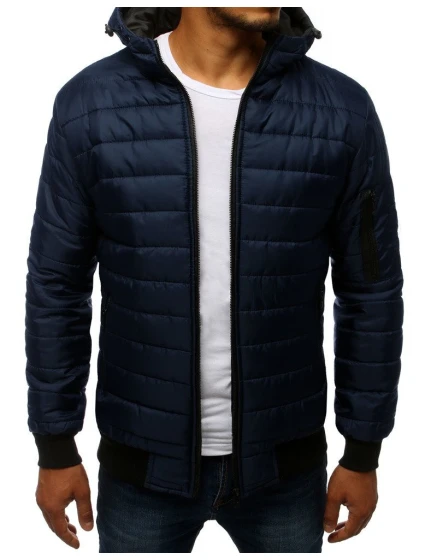 Pánska prešívaná bunda bomber tmavomodrá TX2228 Pánska prešívaná bunda bomber tmavomodrá TX2228