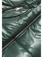 Zelená lesklá vesta s kapucňou (B8130-10)