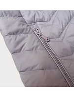 Dámská prošívaná bunda ve světle vřesové barvě s kapucí model 20991157 - J.STYLE Dámská prošívaná bunda ve světle vřesové barvě s kapucí model 20991157 - J.STYLE