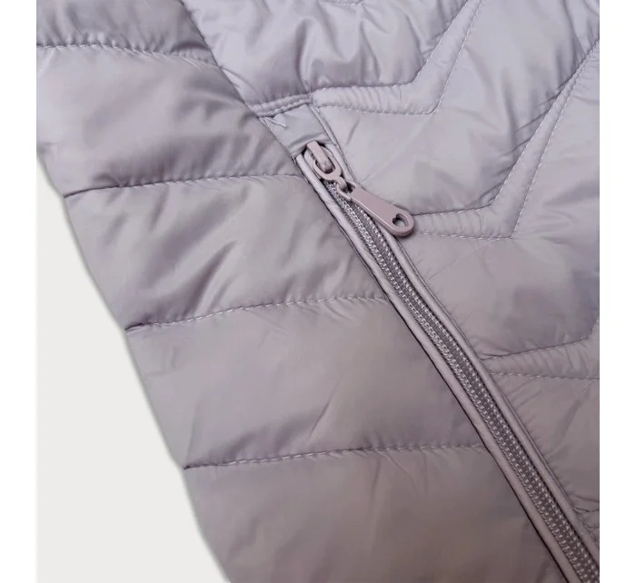 Dámska prešívaná bunda s kapucňou J Style light heather (16M9238-35)