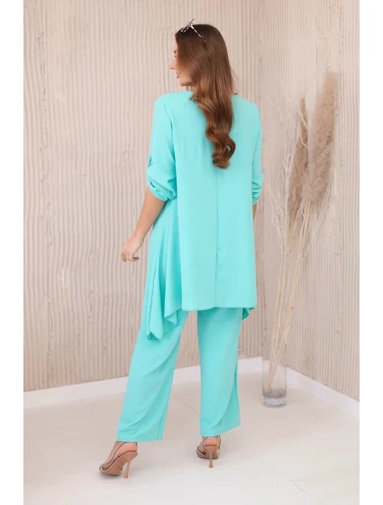 Súprava blúzka + nohavice s mätovým príveskom