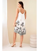 Dámské šaty na ramínkách s potiskem černá