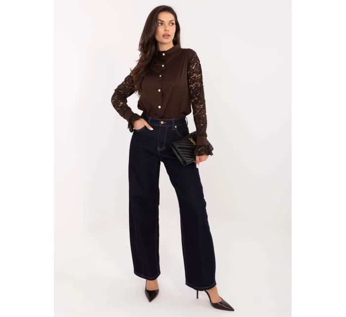 Koszula MI KS model 21817455 ciemny brązowy - FPrice Koszula MI KS model 21817455 ciemny brązowy - FPrice