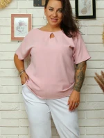 Dámska blúzka Elida BA336 púdrovo ružová - Karko