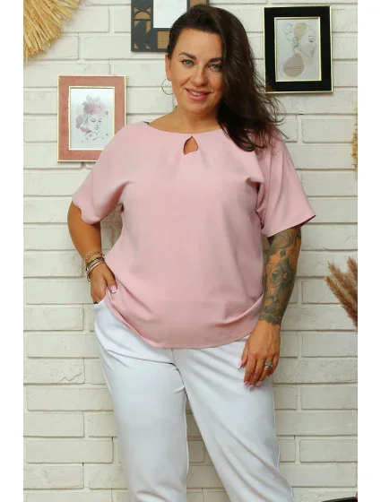 Dámská halenka  pudrově růžová  model 18398596 - Karko