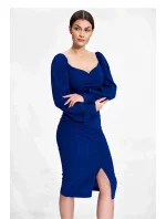 Dámske koktailové šaty M871 modré - Figl