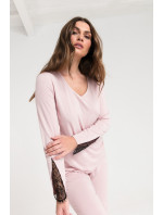 Dámsky pyžamový top LA072 Powder Pink - LaLupa