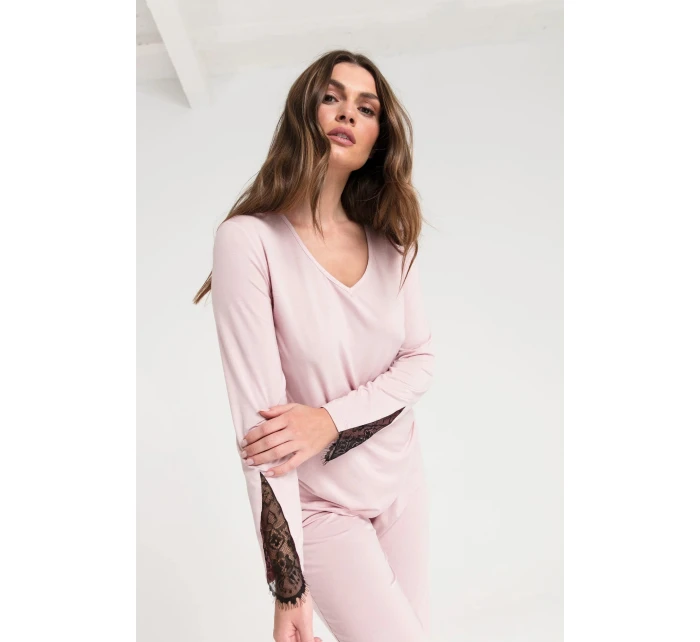 Dámsky pyžamový top LA072 Powder Pink - LaLupa