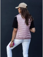 Dámská prošívaná vesta se stojáčkem růžová Dstreet model 21979314 - FashionStreet