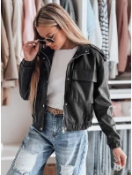 Dámská krátká oversize bunda typu bomber černá Dstreet model 21984297 - FashionStreet