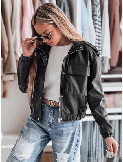 Dámská krátká oversize bunda typu bomber černá Dstreet model 21984297 - FashionStreet