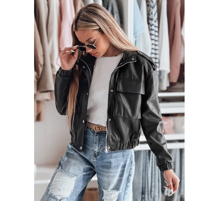 Dámská krátká oversize bunda typu bomber černá Dstreet model 21984297 - FashionStreet