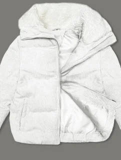 Biela dámska manšestrová bunda J Style (5M3230-281)