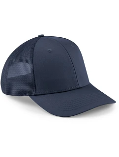 Beechfield B 646 6-panelová čiapka s šiltom „Urbanwear Trucker“ 53.0646 tmavomodrá
