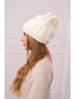 Dámský klobouk ecru model 18752319 - K-Fashion Dámský klobouk ecru model 18752319 - K-Fashion