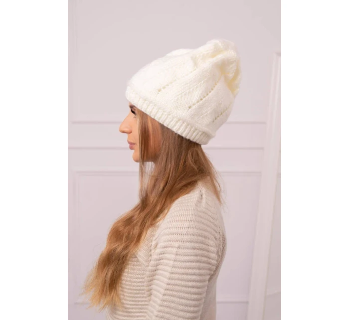 Dámský klobouk ecru model 18752319 - K-Fashion Dámský klobouk ecru model 18752319 - K-Fashion