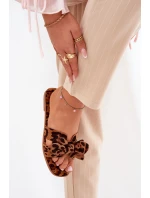 Ploché Dámské Pantofle S Mašlí Leopardí Hnědé model 21688557 - Boto Ploché Dámské Pantofle S Mašlí Leopardí Hnědé model 21688557 - Boto