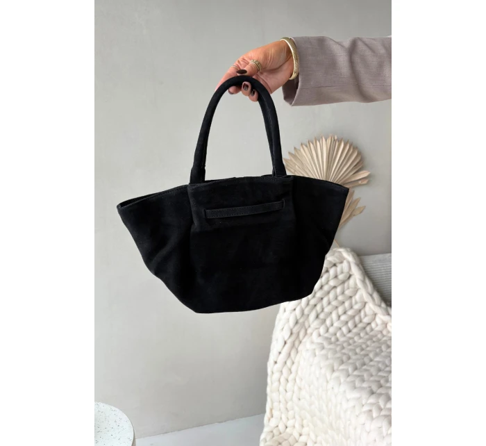 Kožená semišová kabelka Černá Orselle Kožená semišová kabelka Černá Orselle