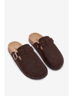 Pánske domáce papuče s prackou Luvan - čokoládové