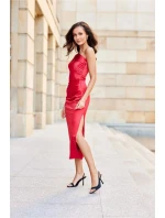 Večerné šaty SUK0438 červené - Roco Fashion Večerné šaty SUK0438 červené - Roco Fashion