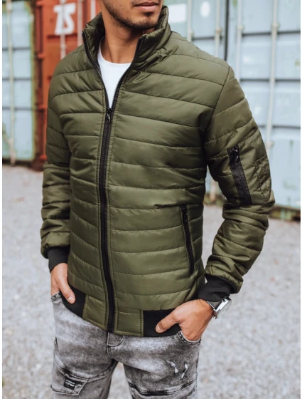 Pánská přechodná prošívaná zelená bunda Dstreet model 21963672 - FashionStreet