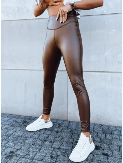 Dámské voskované legíny hnědé Dstreet model 21971274 - FashionStreet
