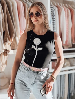 černá Dstreet dámské květované tričko bez ramínek model 21984226 - FashionStreet