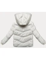 Dámska hrubšia zimná bunda zo štruktúrovaného materiálu ecru J Style (5M3251-281)