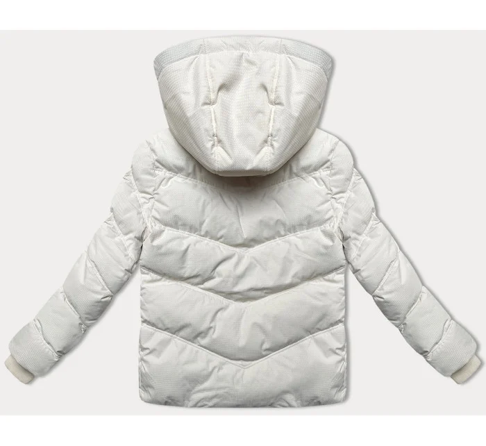 Dámska hrubšia zimná bunda zo štruktúrovaného materiálu ecru J Style (5M3251-281)