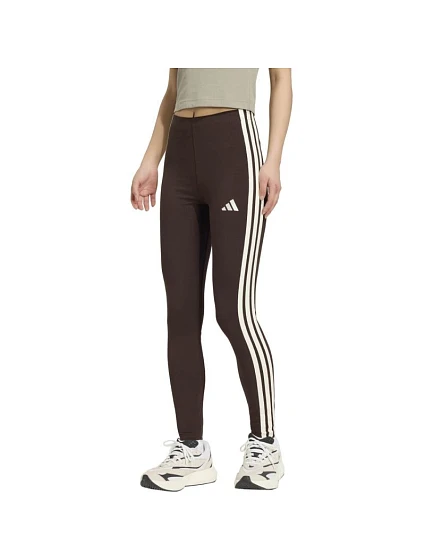 Dámske legíny adidas Essentials 3-Stripes, hnedé, KS6286 Dámske legíny adidas Essentials 3-Stripes, hnedé, KS6286