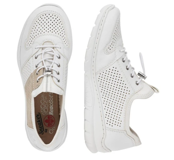 Pohodlná poltopánka Rieker W L3254-80 biela