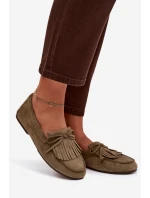Dámské mokasíny s třásněmi zelené Janelisse Dámské mokasíny s třásněmi zelené Janelisse