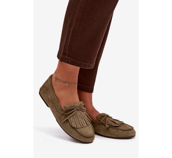 Dámské mokasíny s třásněmi zelené Janelisse Dámské mokasíny s třásněmi zelené Janelisse