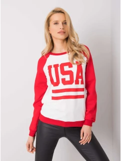 Mikina DS BL 1111.06P biela a červená