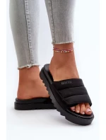 Dámske papuče na platforme Big Star Black