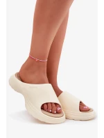 Dámske penové papuče Big Star - béžové