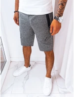 Pánske tmavosivé teplákové šortky FashionStreet SX2237
