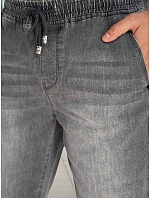 Pánske džínsové šortky šedé FashionStreet SX2501 Pánske džínsové šortky šedé FashionStreet SX2501