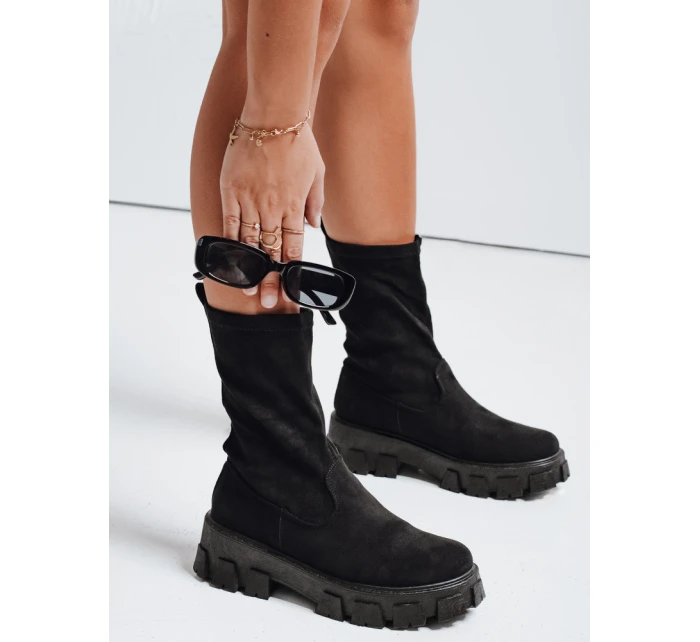 Dámské boty na platformě černé Dstreet ZY1135