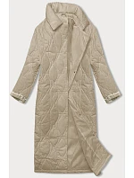 Béžový dámský oversize kabát model 20469006 - J.STYLE