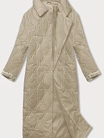 Dámsky oversize kabát béžový (5M3177-62)