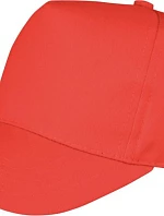 Result Headwear RC 084J Detská 5-panelová čiapka s výstuhou 28.084J červená