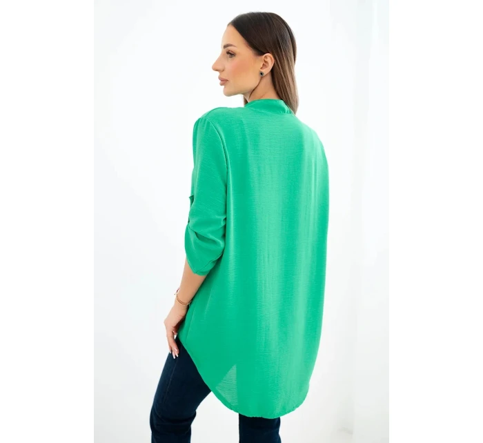 Halenka s delším zadním dílem zelená