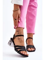 Zamszowe Sandały Z Kryształami Czarne Callan Zamszowe Sandały Z Kryształami Czarne Callan