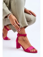 Dámské Sandály Na Podpatku Fuchsie model 21618211 - EVENTO
