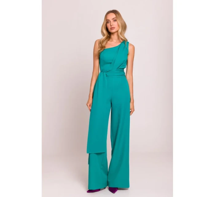 M845 Kombinéza na jedno rameno so šerpou - tyrkysová