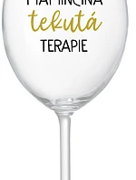MAMA FLUID THERAPY - číry pohár na víno 350 ml