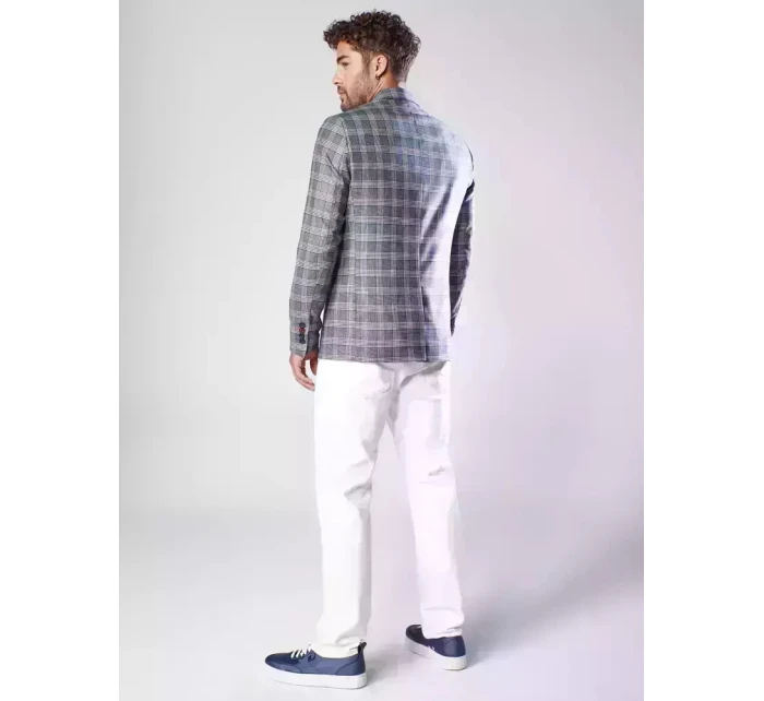 Pánské modré kostkované sako Dstreet model 21963455 - FashionStreet Pánské modré kostkované sako Dstreet model 21963455 - FashionStreet