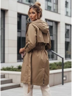 Dámska prechodná bunda parka NOLES tmavo béžová FashionStreet TY4280