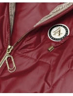 Tenké bez rukávov s kontrastným lemovaním Goodlookin Dark Red (B8583-27)